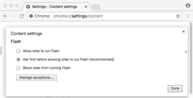 enable plugins in chrome